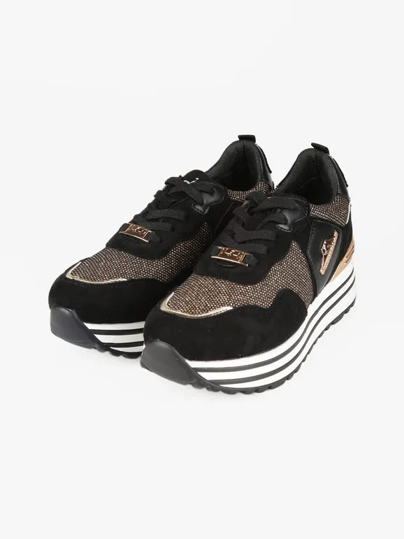 Nazareno Gabrielli Zapatillas de mujer con purpurina y plataforma.