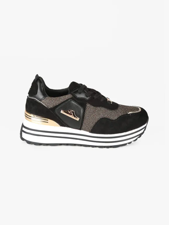 Nazareno Gabrielli Zapatillas de mujer con purpurina y plataforma.
