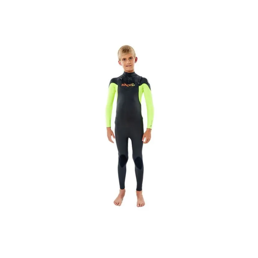 Neopreno Surf Niños Rip Curl Junior Dawn Patrol 5/3 MM Cremallera En Pecho Limón
