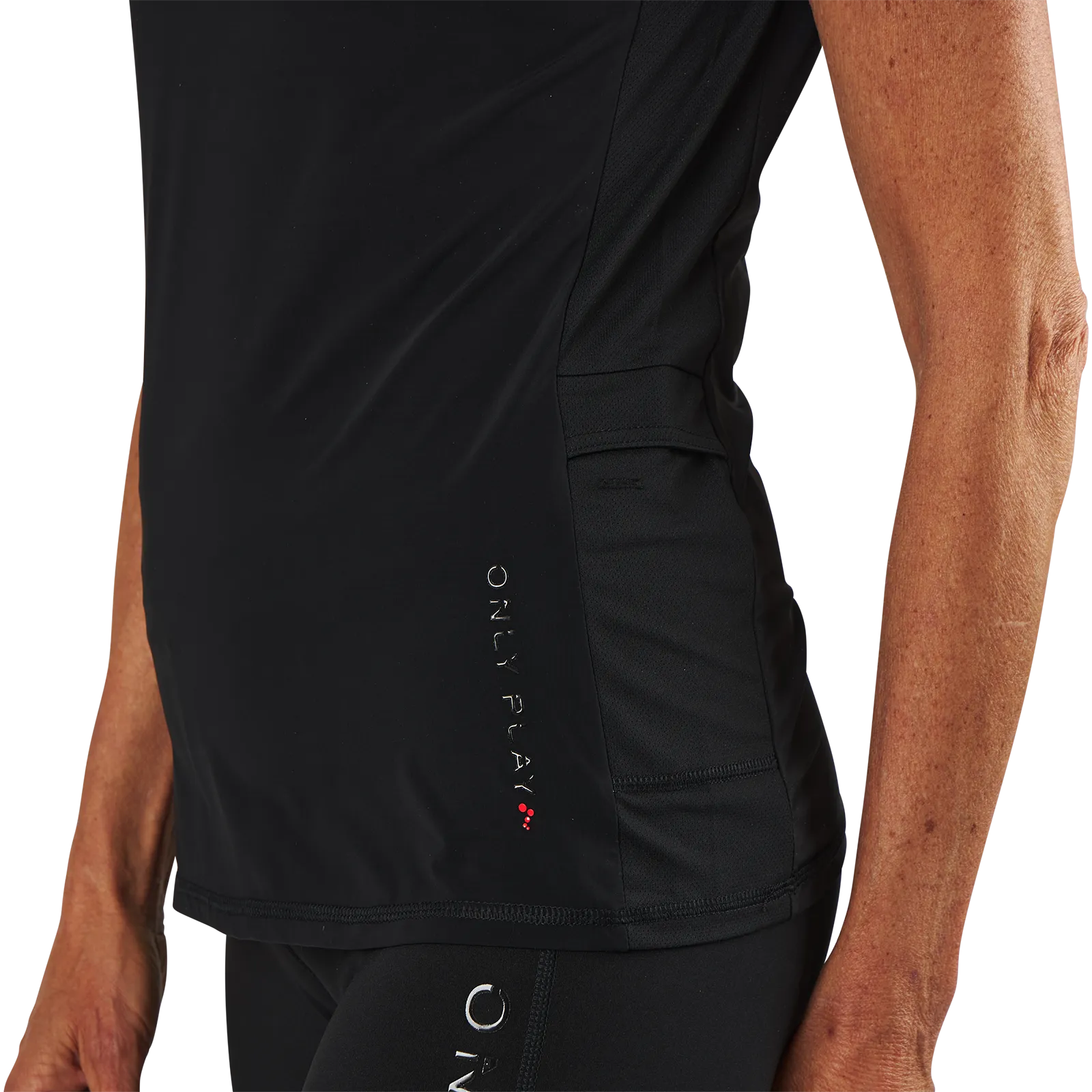 Only Play Performance Run  Ss Tee Black