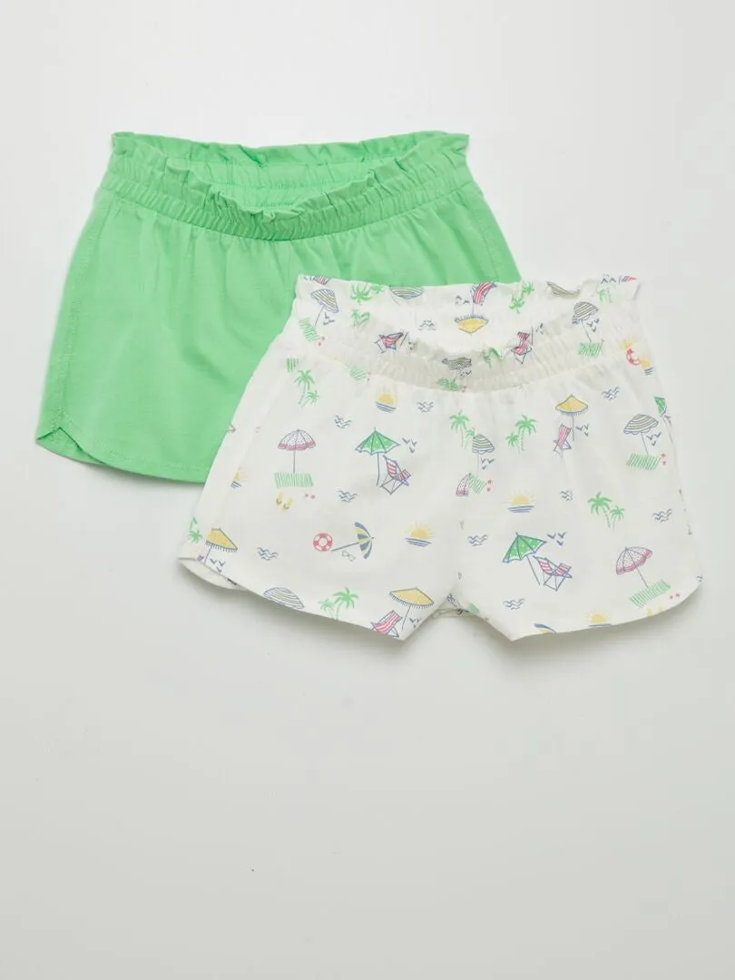 PACK DE 2 SHORTS LIGEROS  2 PIEZAS  BLANCO