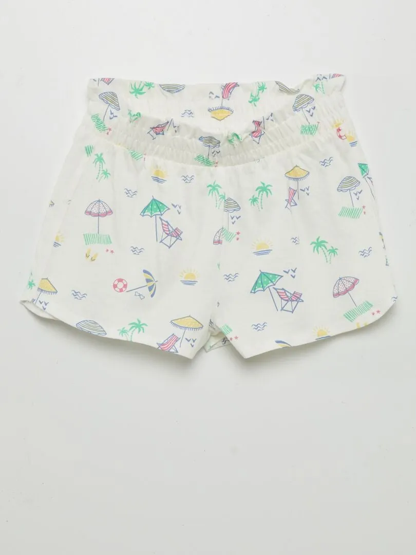 PACK DE 2 SHORTS LIGEROS  2 PIEZAS  BLANCO
