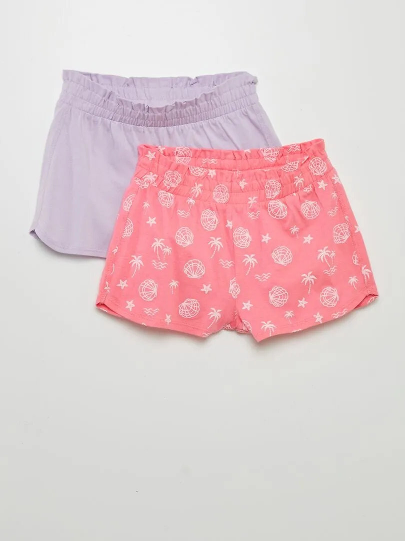 PACK DE 2 SHORTS LIGEROS  2 PIEZAS  ROSA