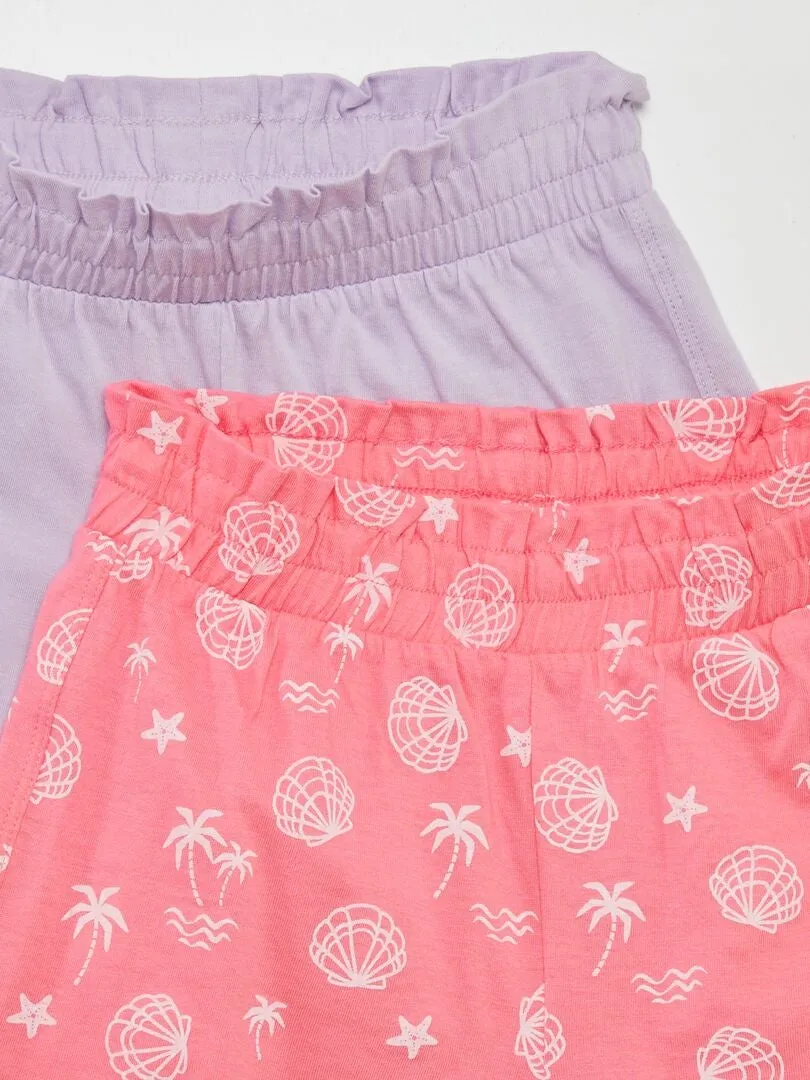 PACK DE 2 SHORTS LIGEROS  2 PIEZAS  ROSA