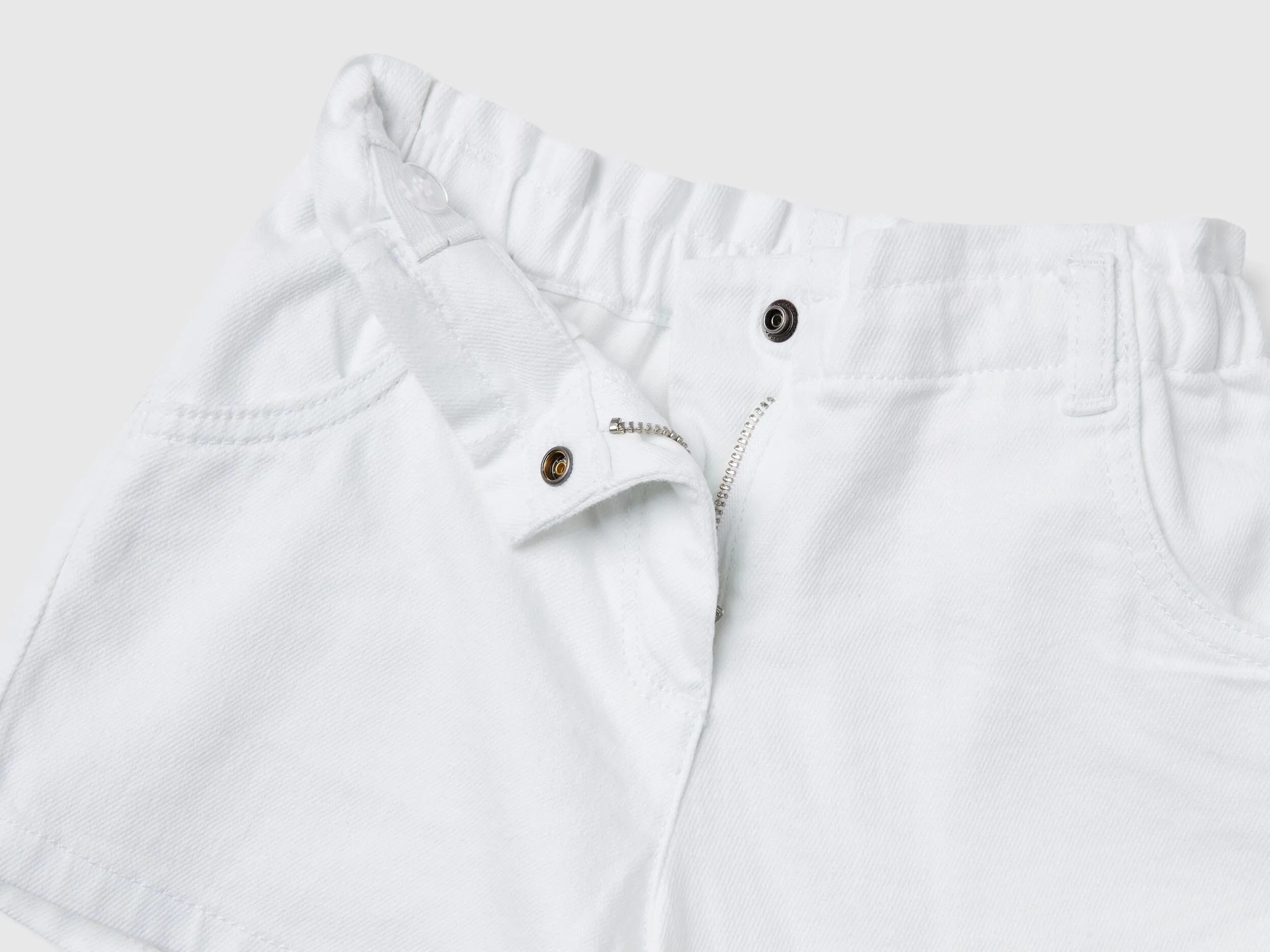 Pantalón corto paperbag de algodón elástico