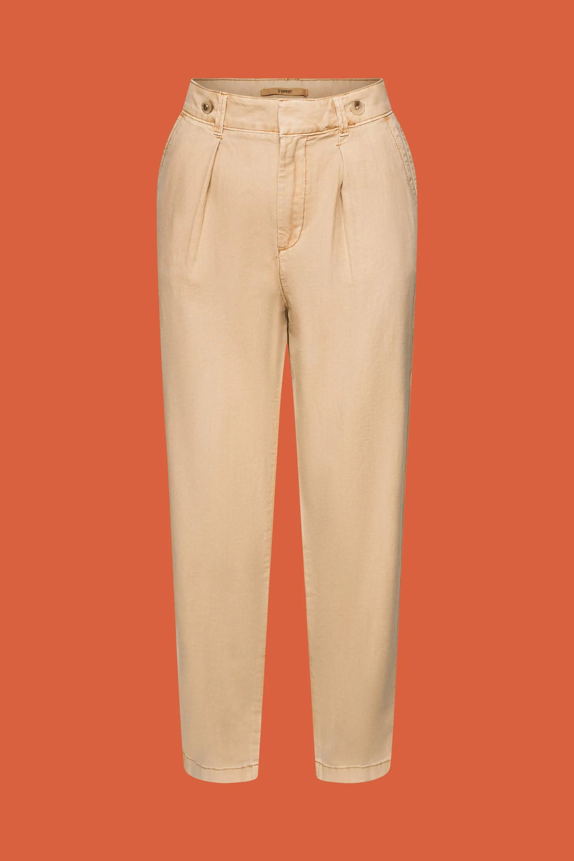 Pantalones chinos de mezcla de lino