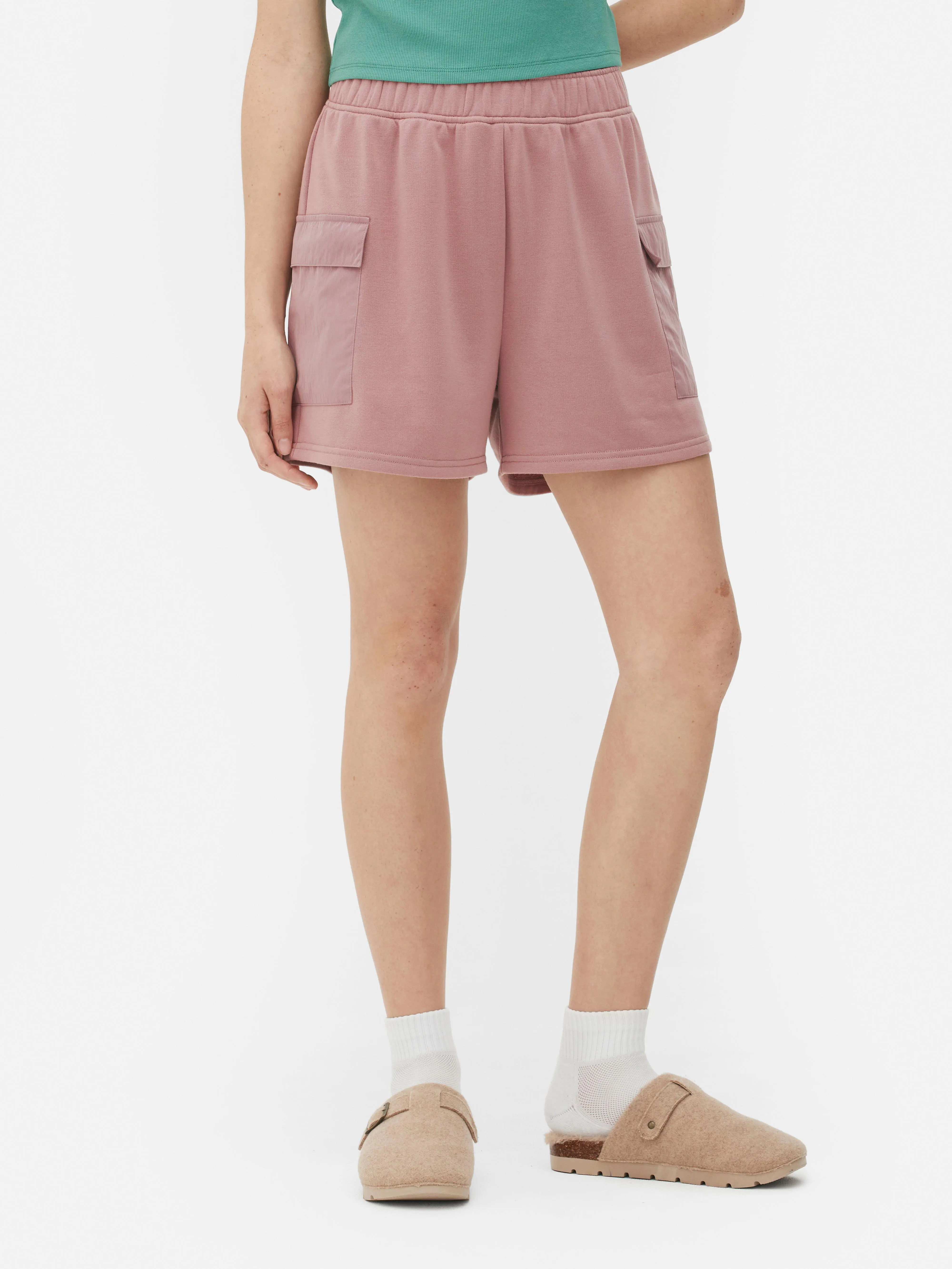 Pantalones cortos cargo de punto
