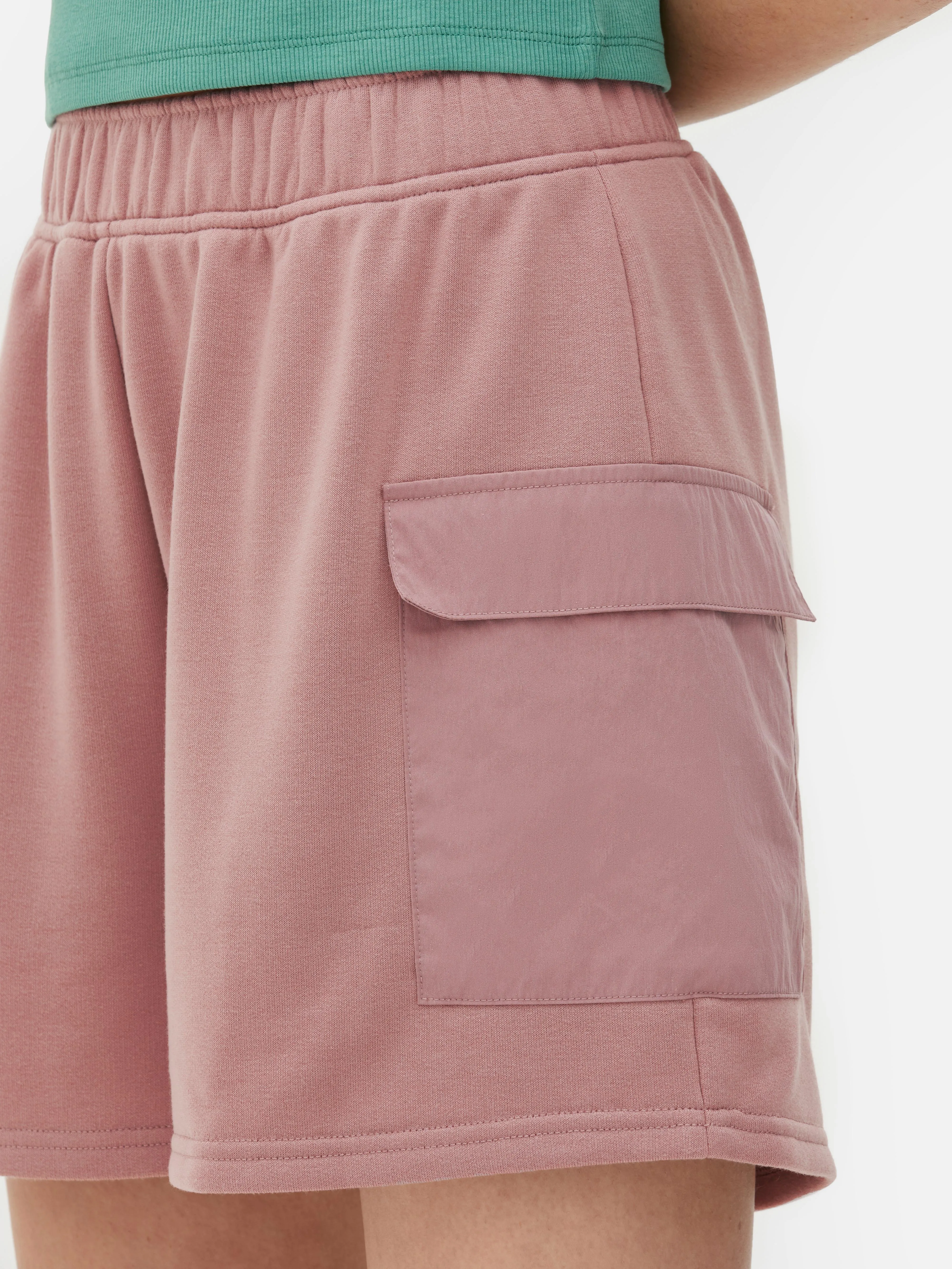 Pantalones cortos cargo de punto