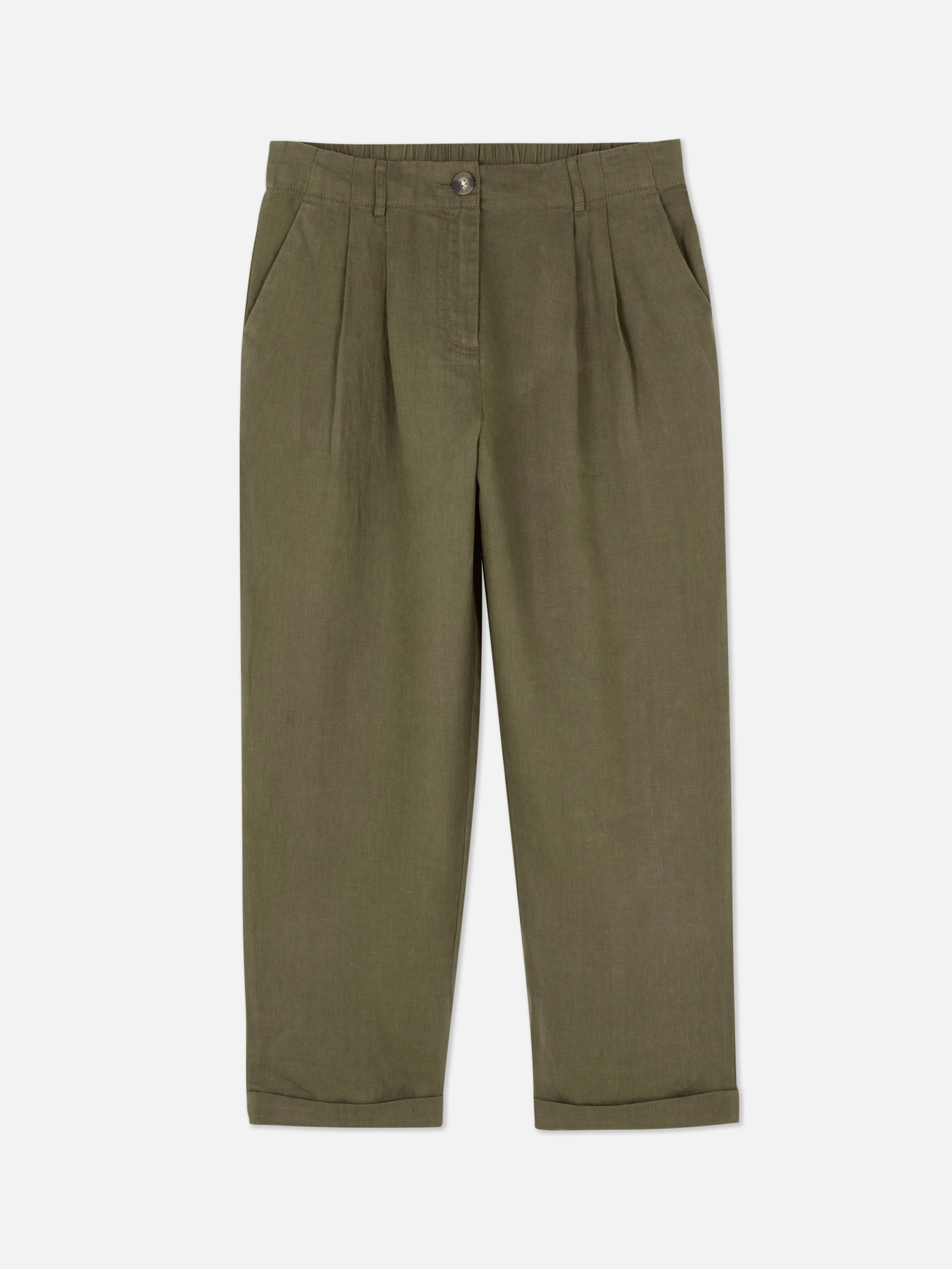 Pantalones de lino con pinzas de The Edit