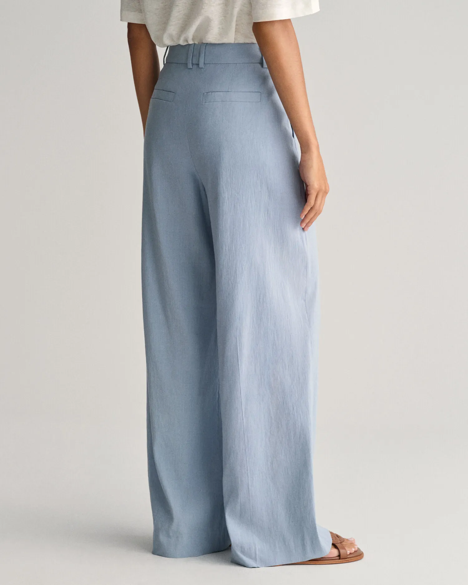 Pantalones de vestir Regular Fit en lino elástico