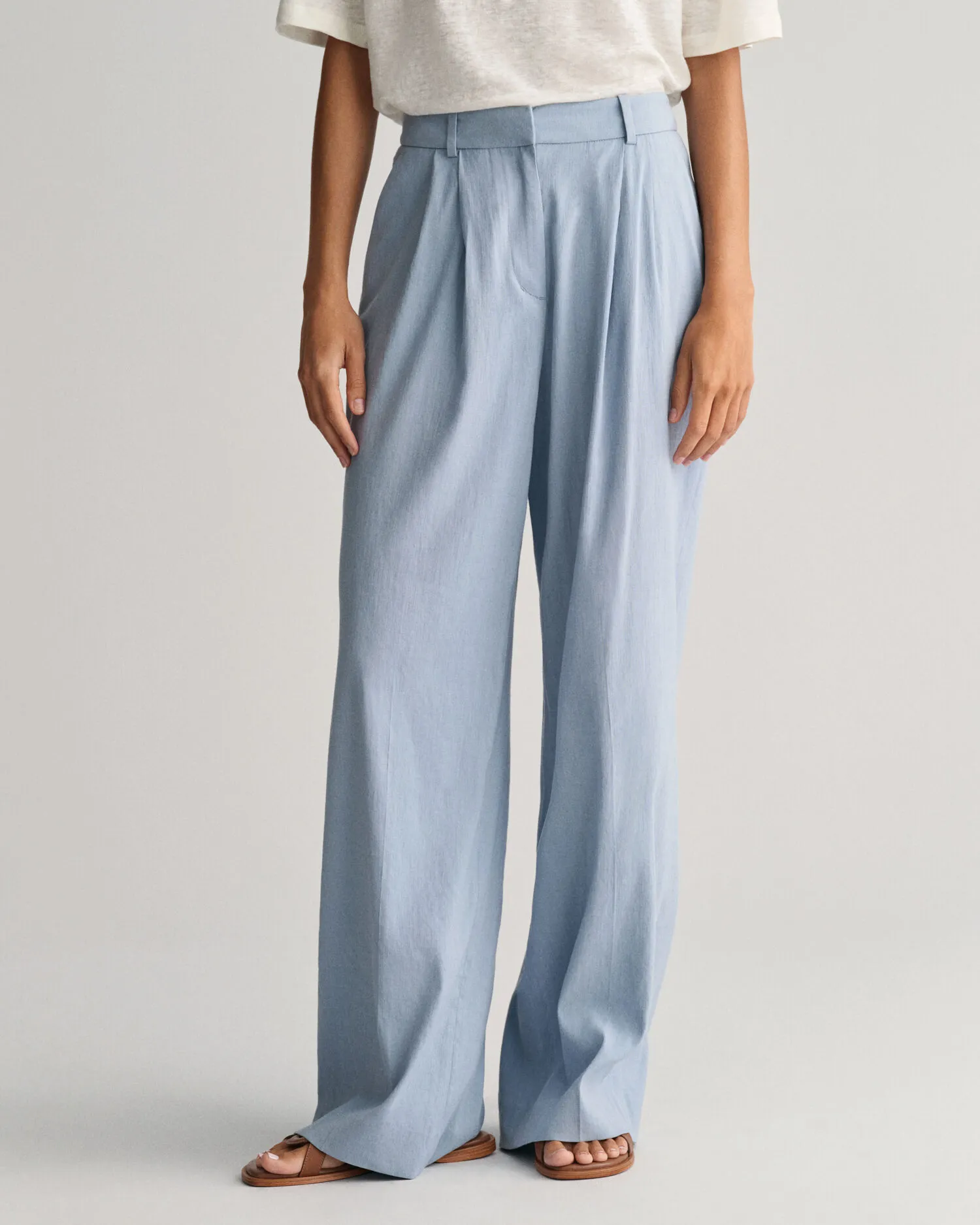 Pantalones de vestir Regular Fit en lino elástico