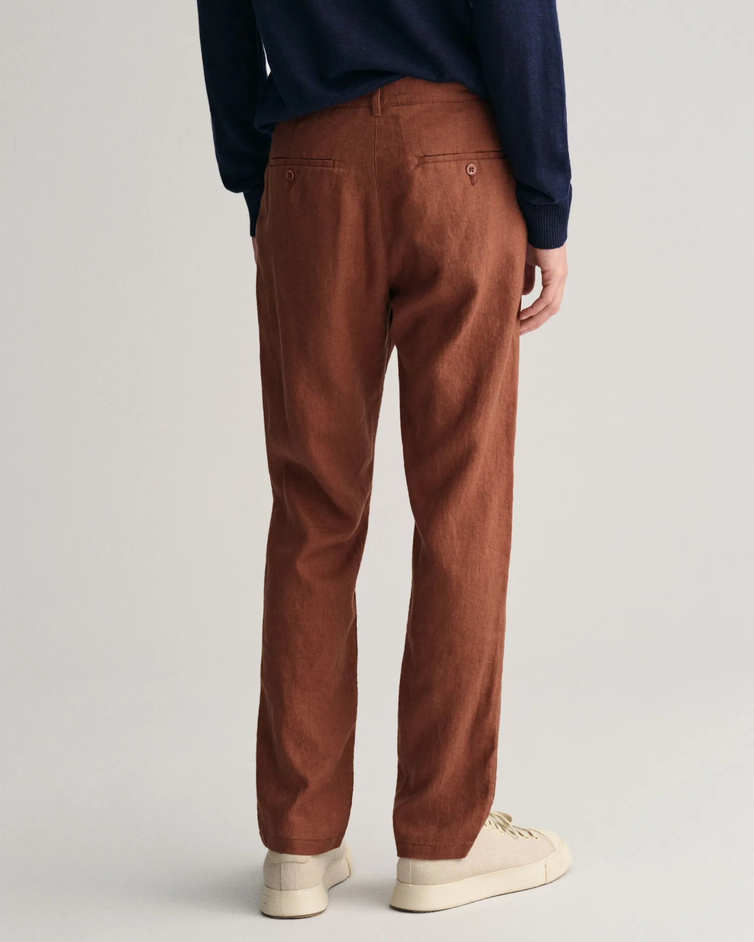 Pantalones Relaxed Fit de lino con cordón ajustable