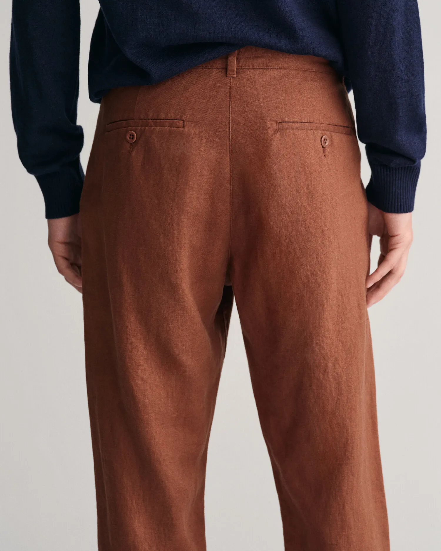 Pantalones Relaxed Fit de lino con cordón ajustable