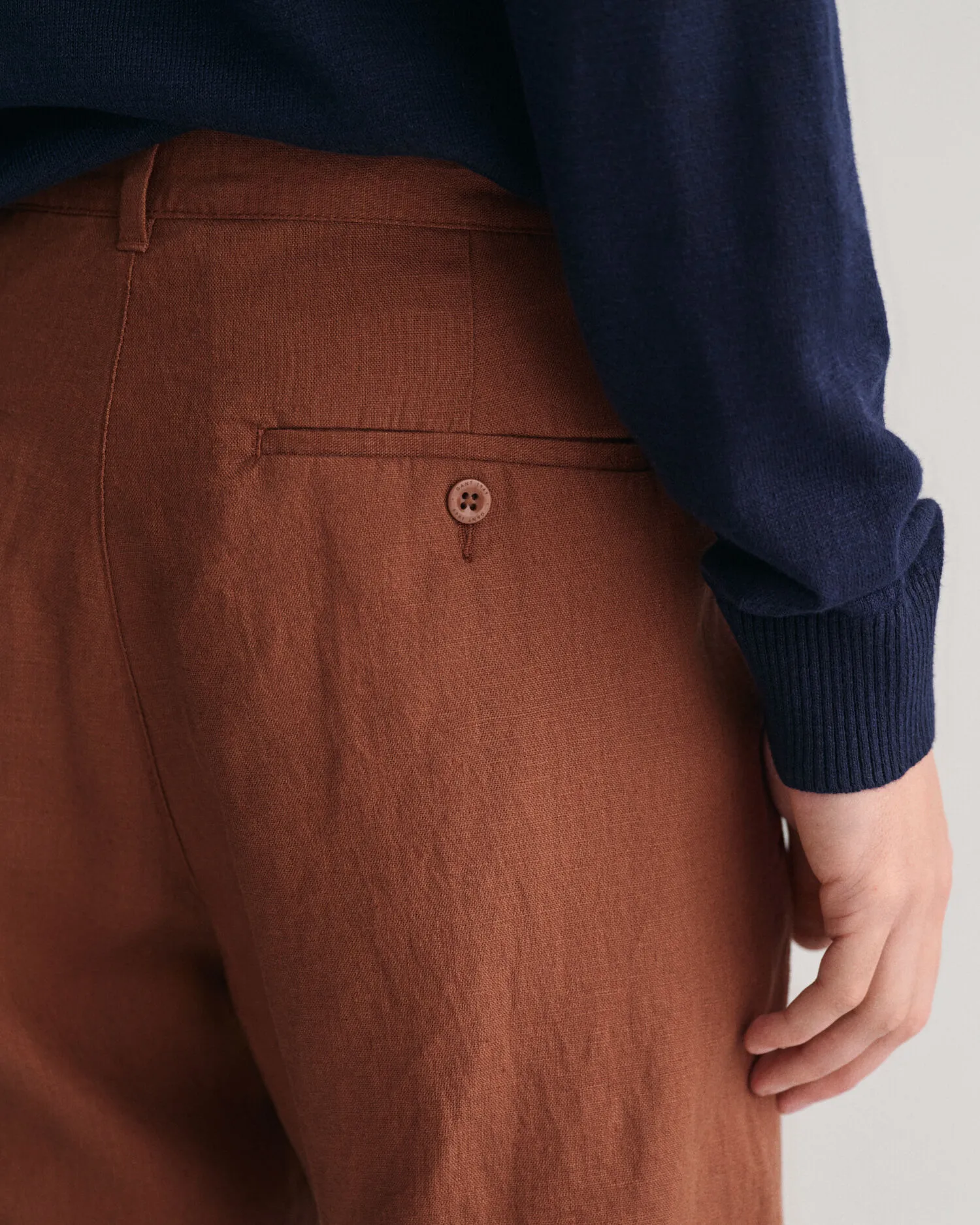 Pantalones Relaxed Fit de lino con cordón ajustable