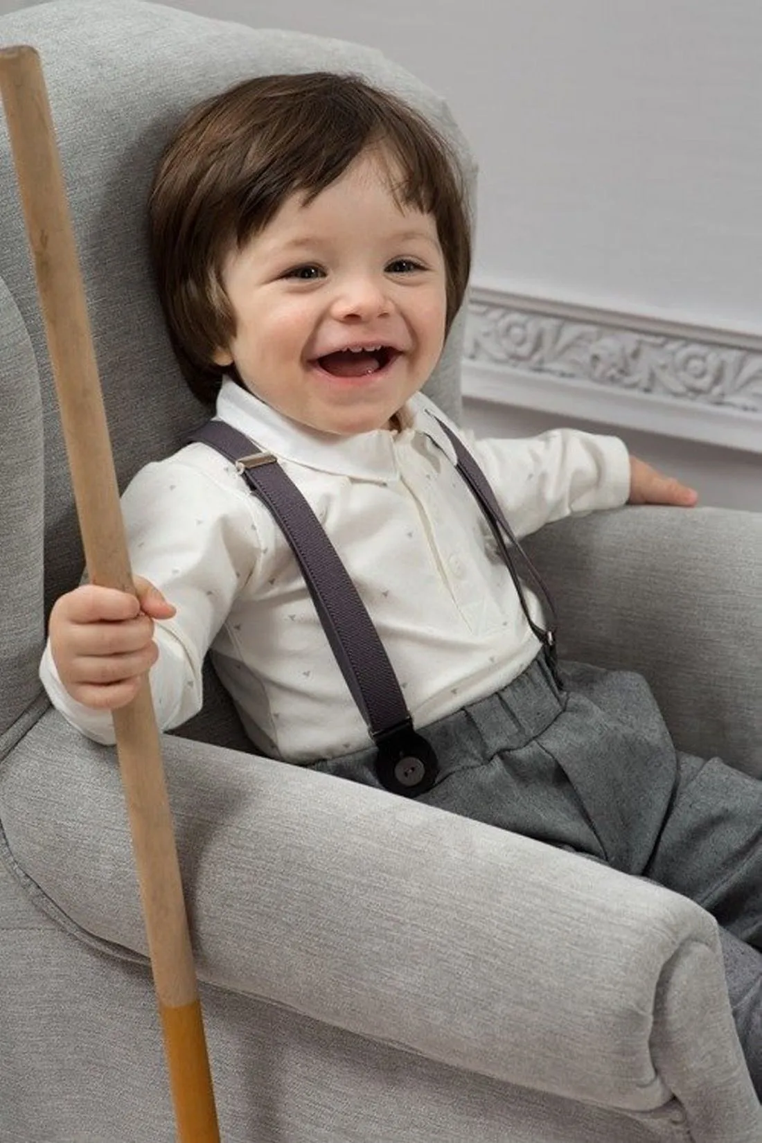 Pantalón con tirantes de niño colección Elegant