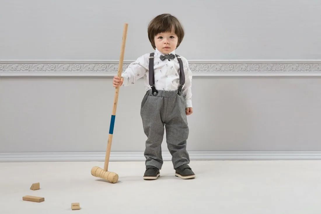 Pantalón con tirantes de niño colección Elegant