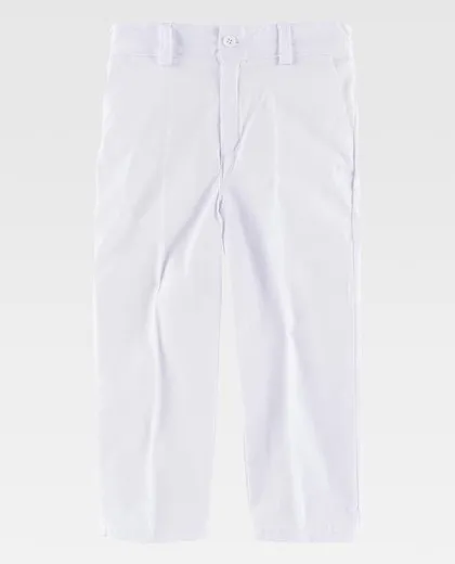 Pantalón de niño cintura elástica dos bolsos laterales Blanco
