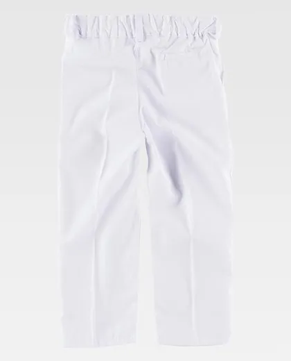 Pantalón de niño cintura elástica dos bolsos laterales Blanco