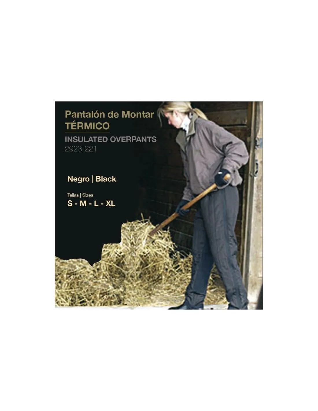 Pantalón Montar Térmico Negro