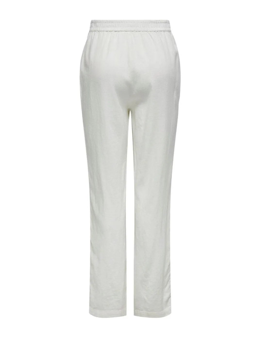 Pantalón Only Caro blanco de lino slim para mujer