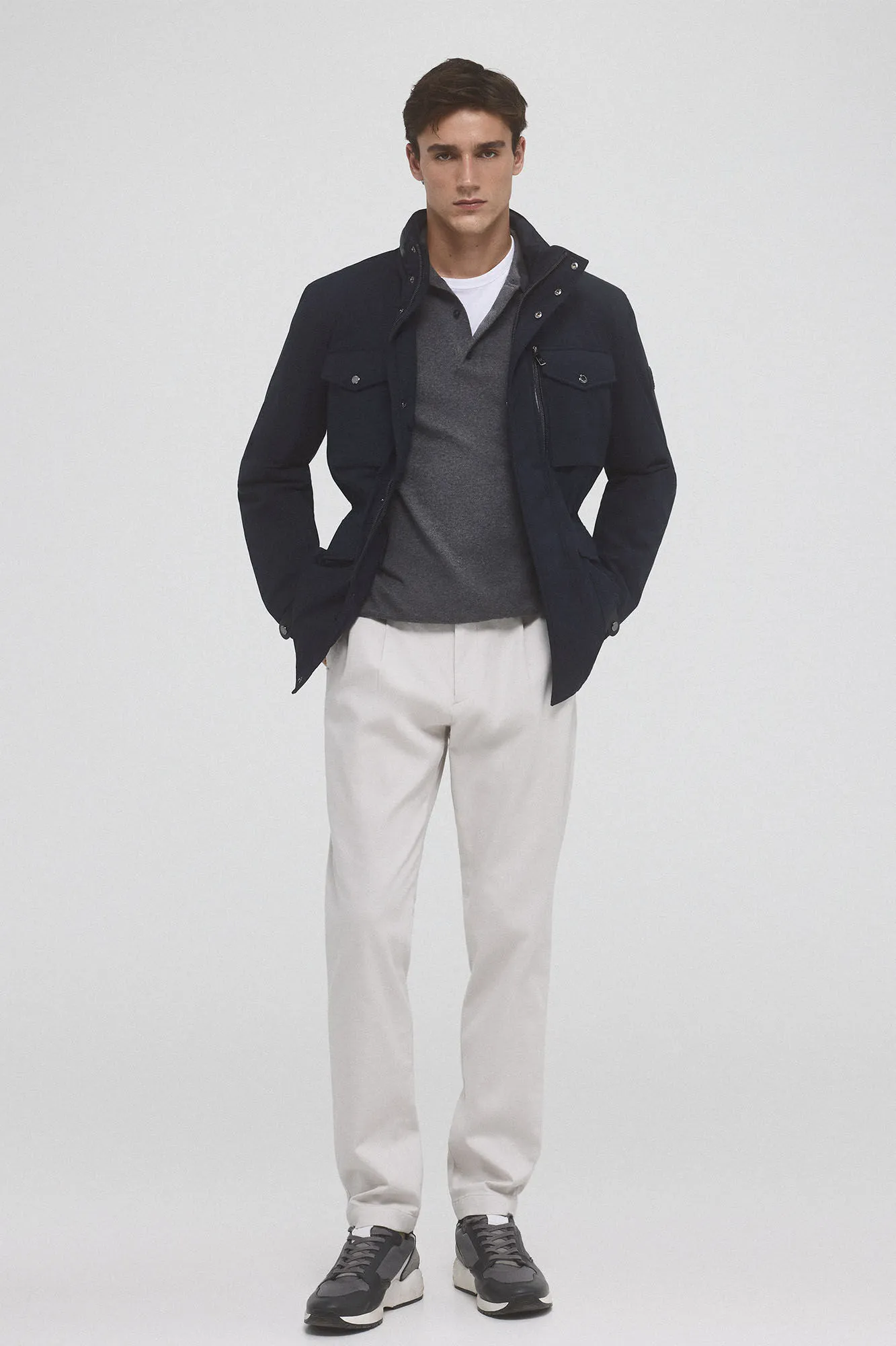 Pedro del Hierro Pantalón chino pinzas regular fit