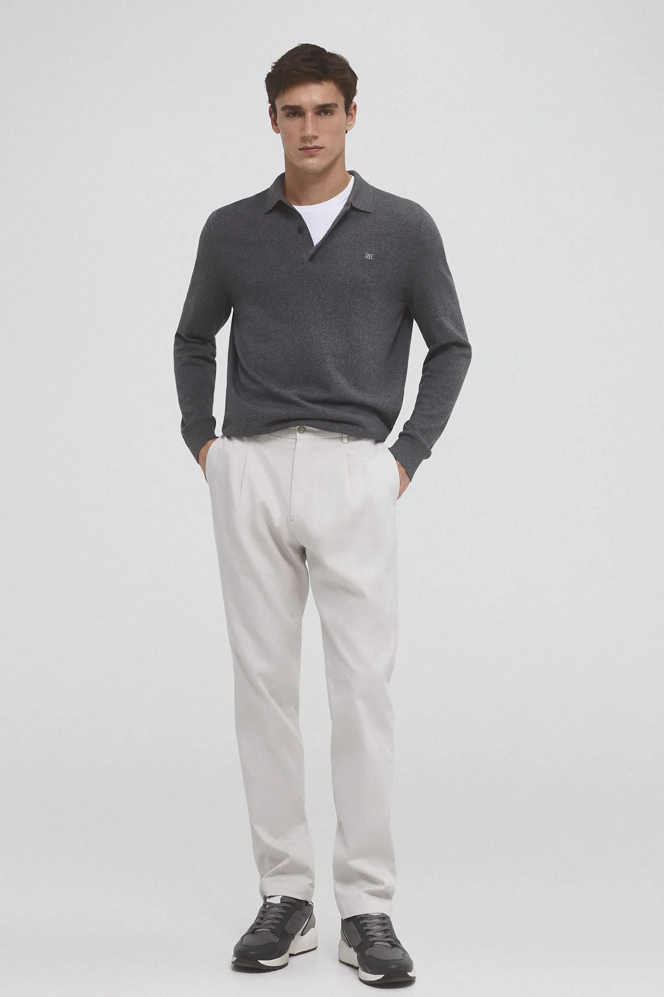 Pedro del Hierro Pantalón chino pinzas regular fit
