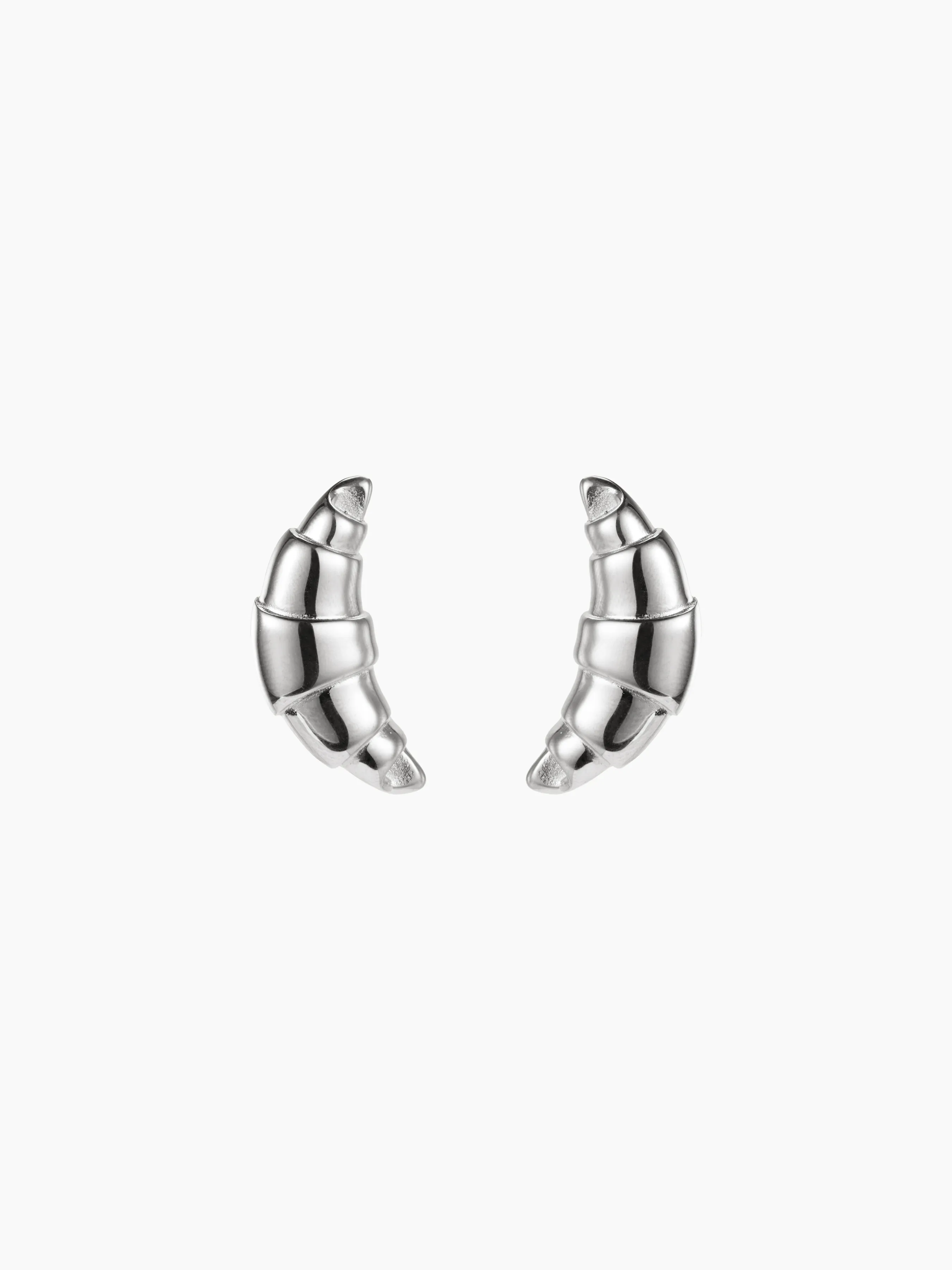 Pendientes de Tuerca con Diseño de Croissant