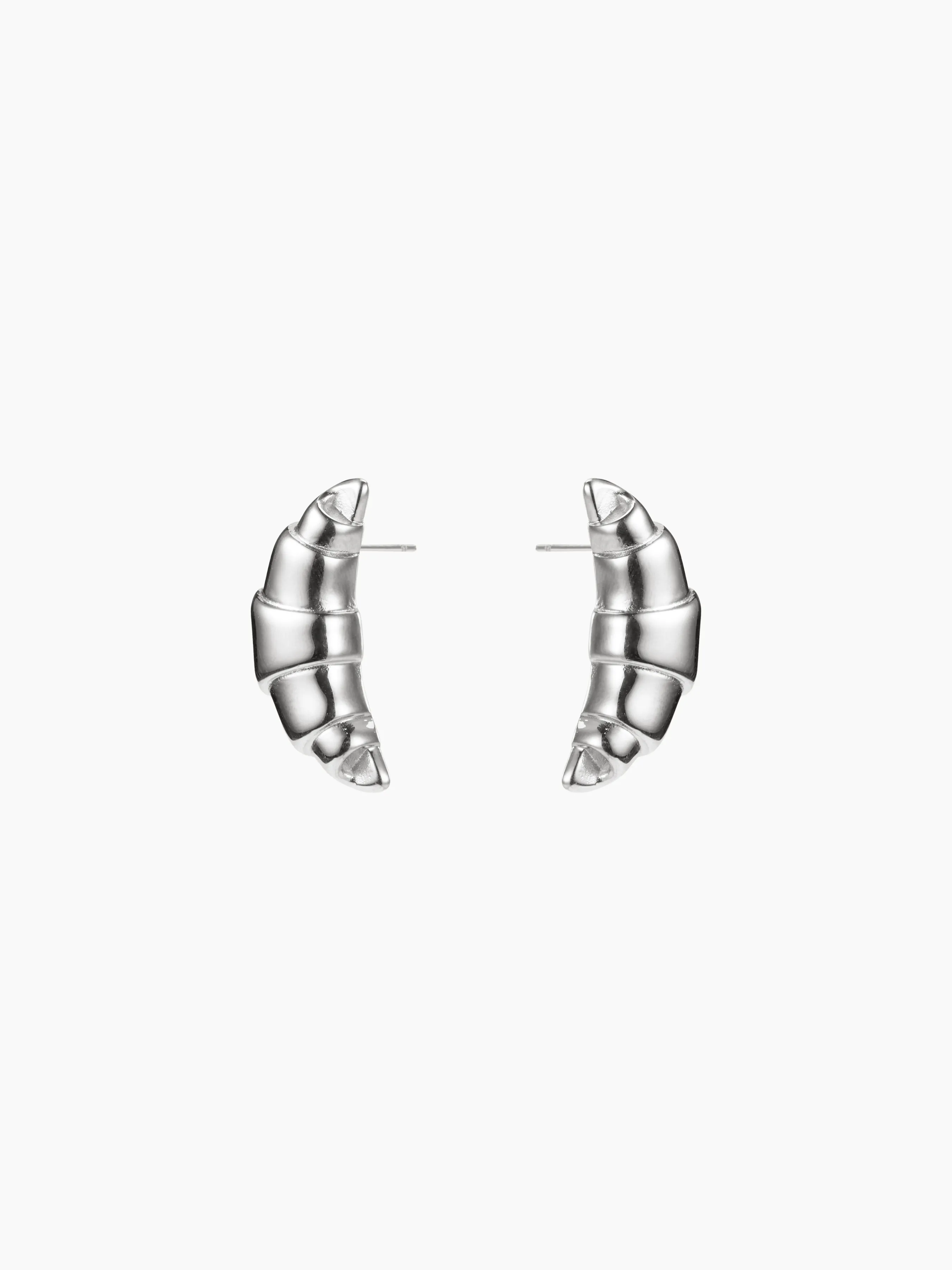 Pendientes de Tuerca con Diseño de Croissant