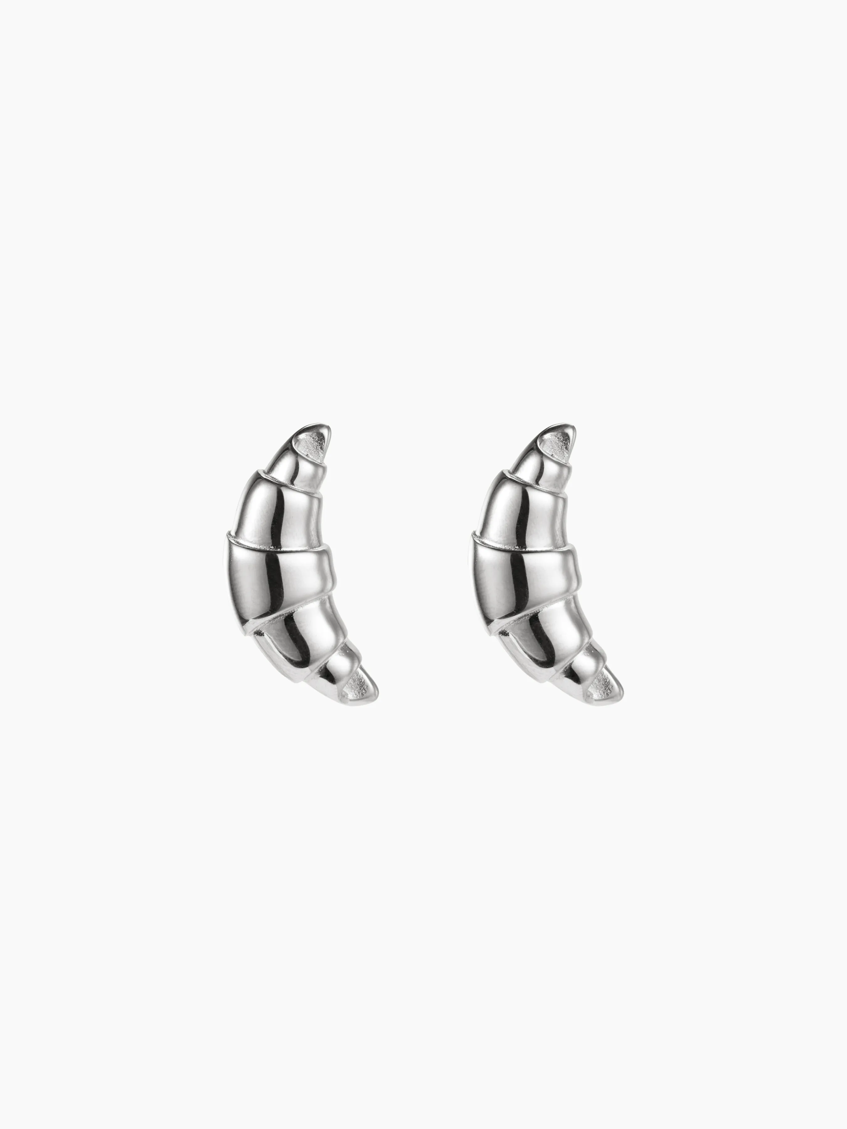 Pendientes de Tuerca con Diseño de Croissant