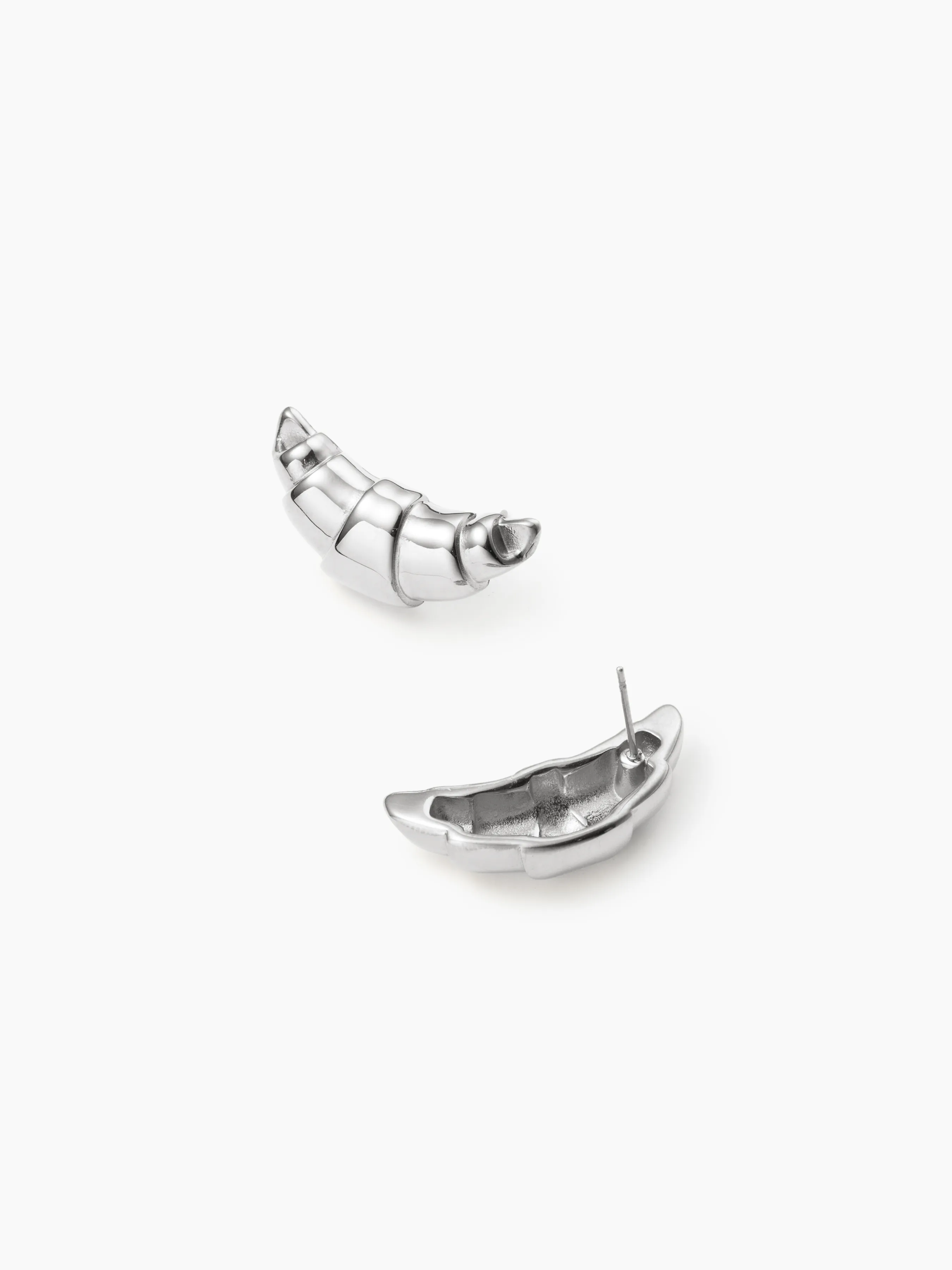 Pendientes de Tuerca con Diseño de Croissant
