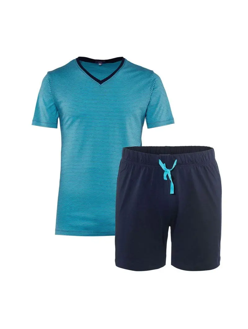 Pijama hombre verano ecológico azul