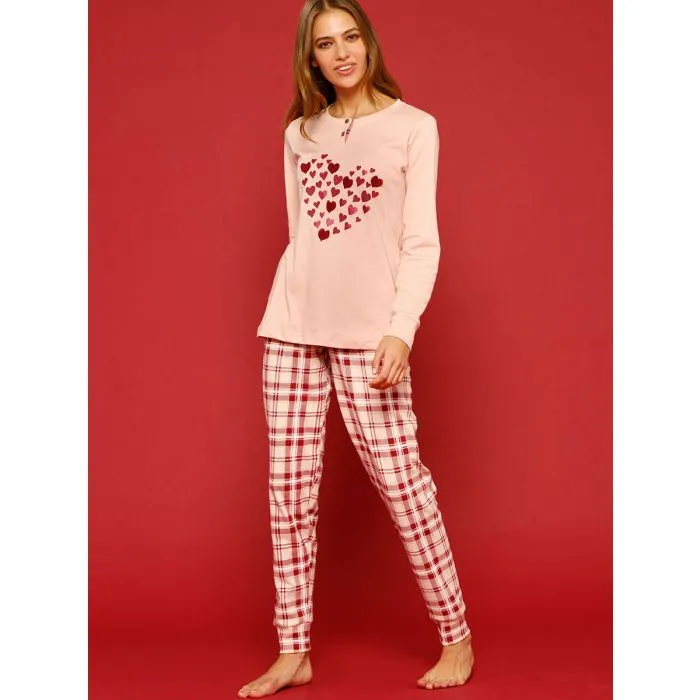 Pijama mujer Noidinotte My Heart largo FA7506
