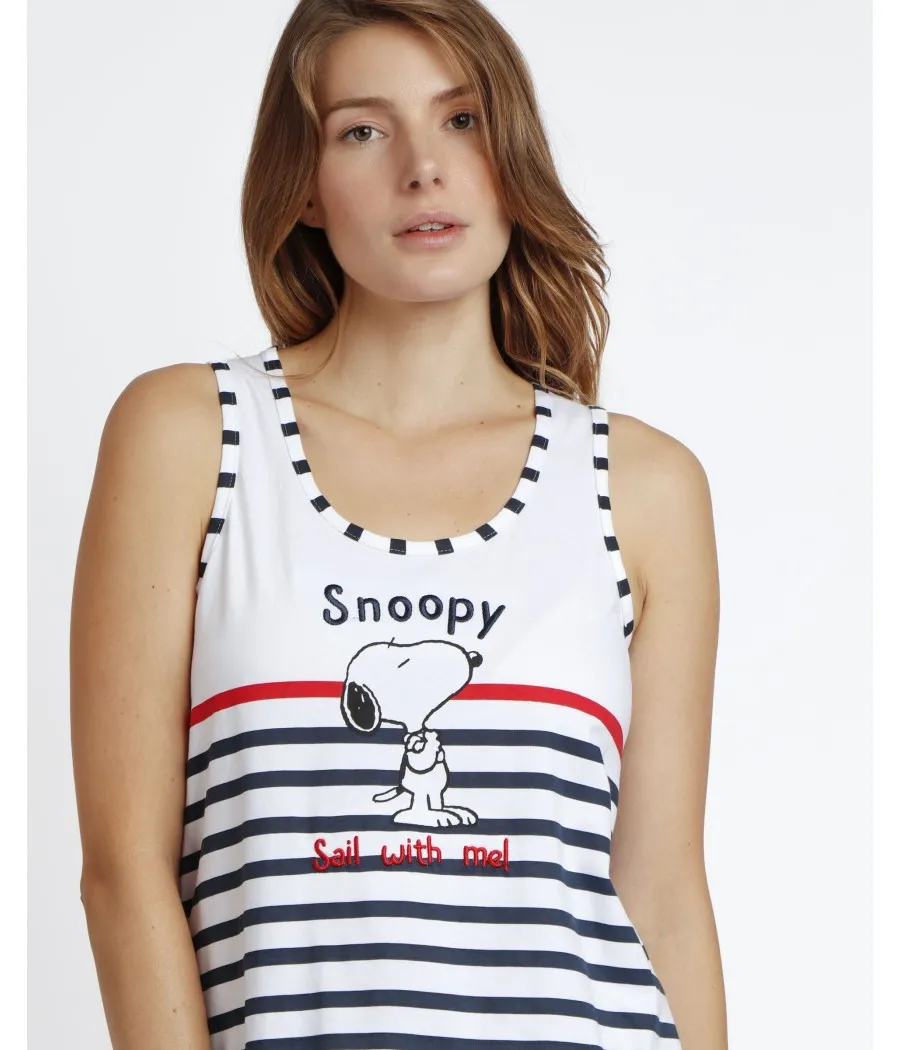 Pijama verano mujer Peanuts Snoopy Sail algodón