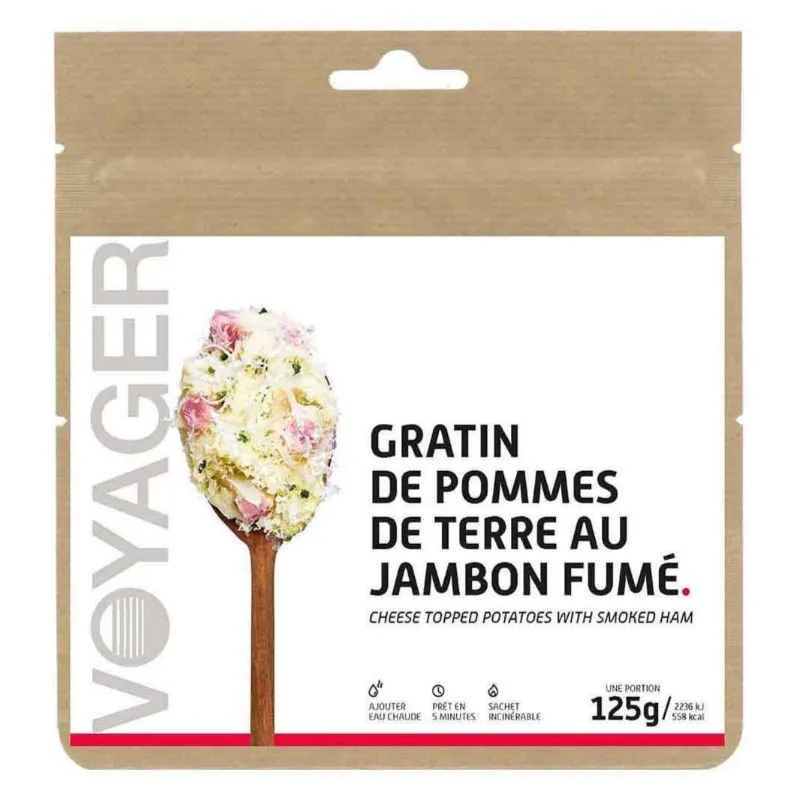 Plato liofilizado Voyager Gratinado de patatas con jamón ahumado