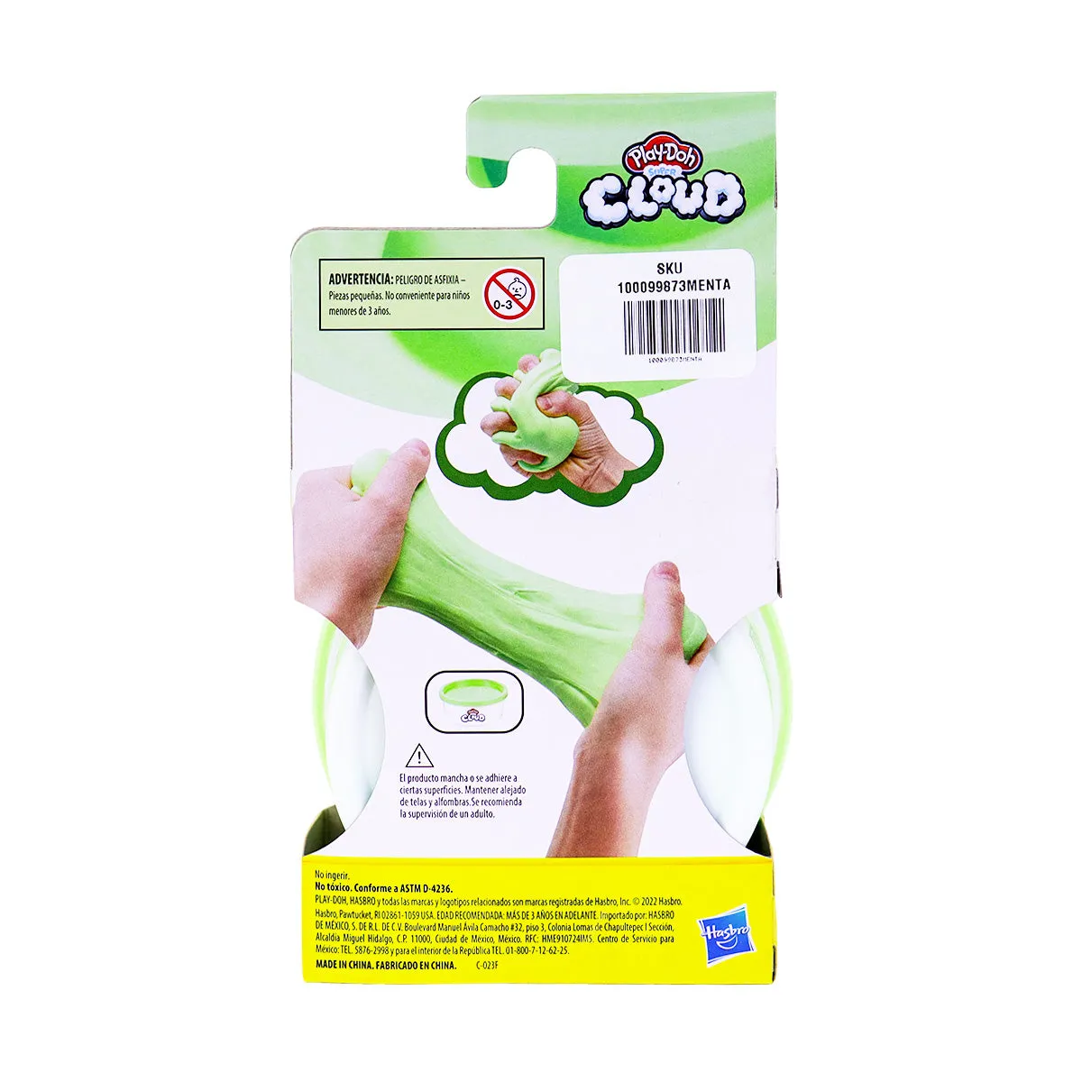 PLAYDOH, SUPER CLOUD, MASA MOLDEABLE COLOR PISTACHE