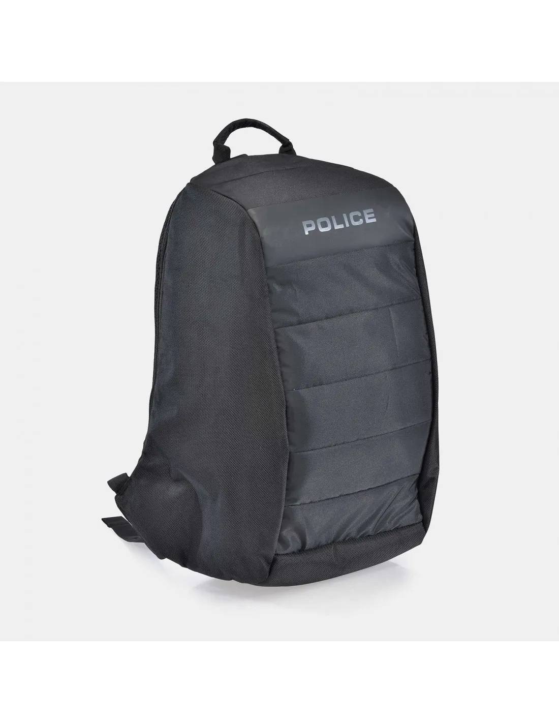 POLICE Mochila semirrígida en Nylon negro acolchado para ordenador