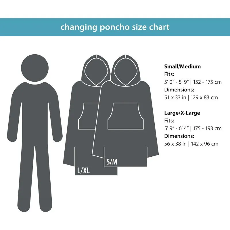 Poncho de camerino PACKTOWL PT Poncho (Retro Curve)