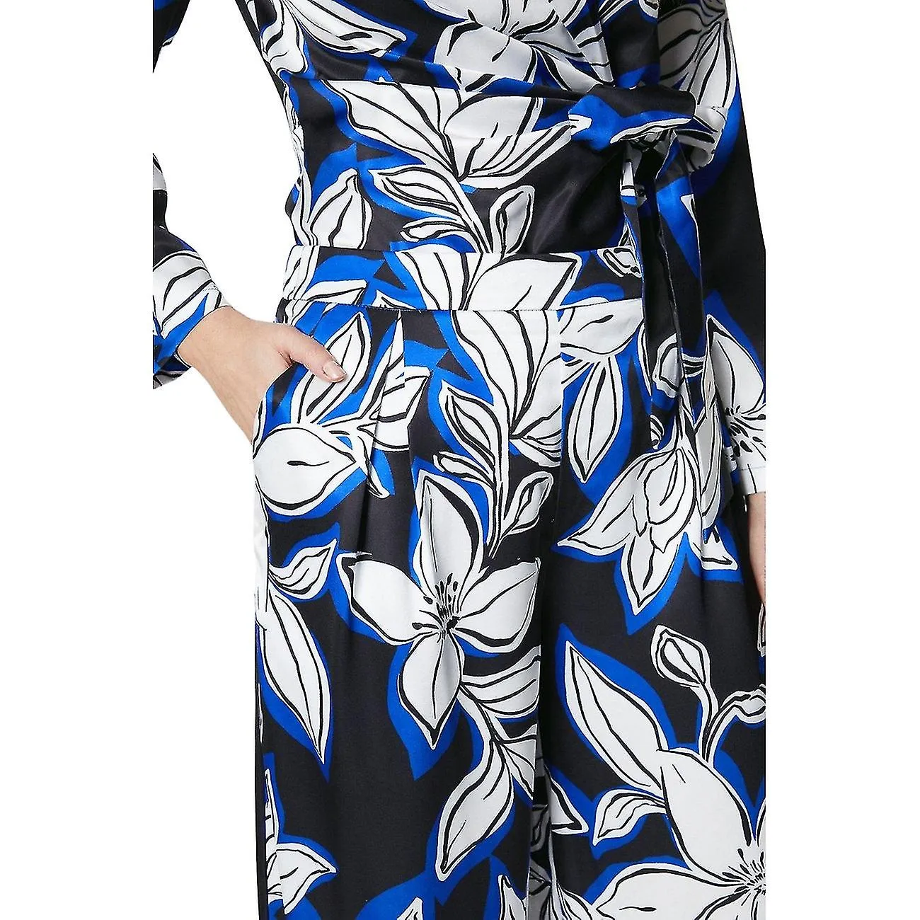 Principios Mujer/Mujer Pantalones Florales de Pierna Ancha