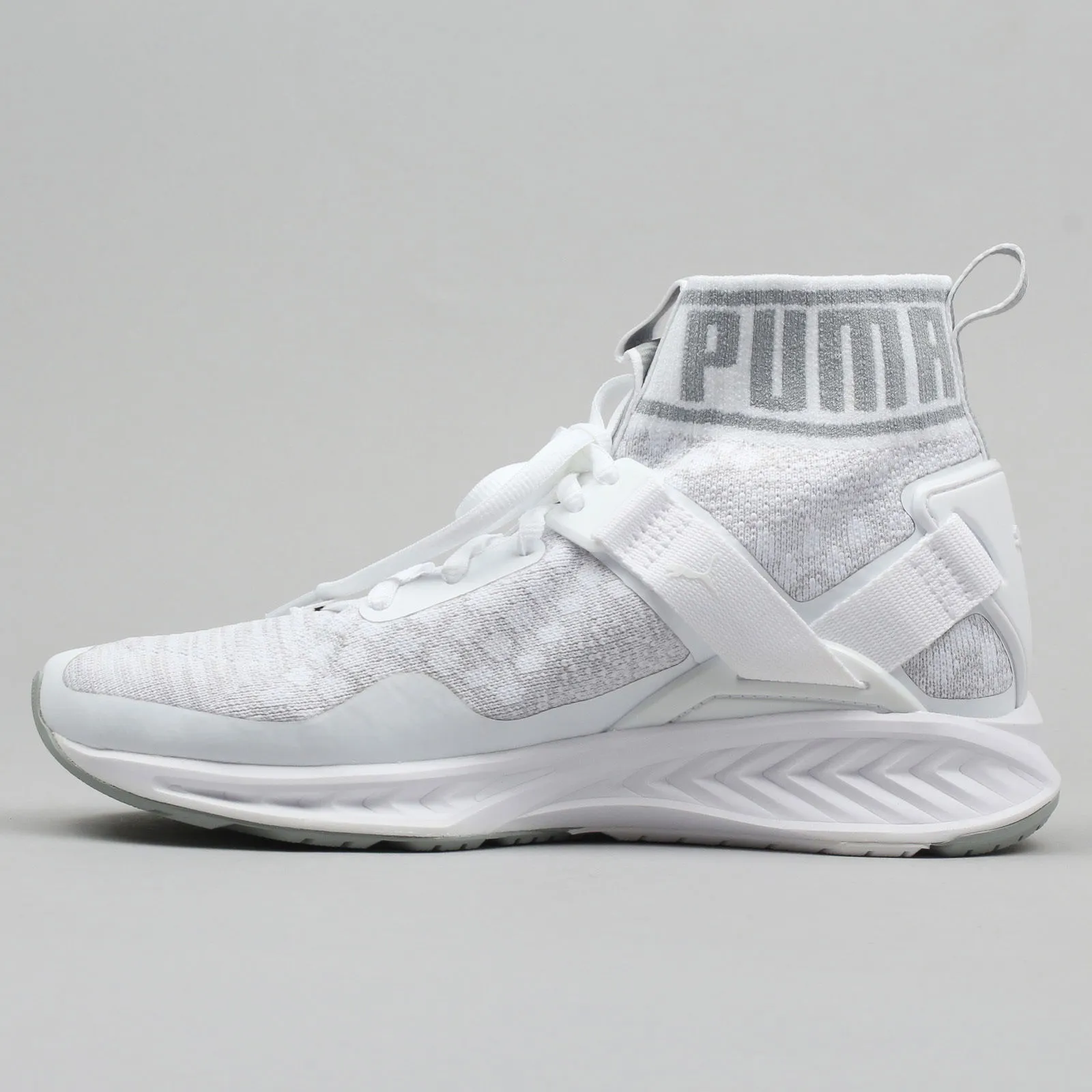 PUMA IGNITE EVOKNIT WHITE  QUARRY  VAPOROUS GRAY
