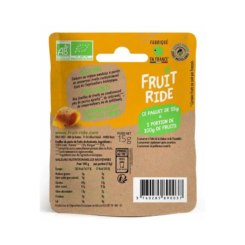 Puré de frutas Voyager Fruit Ride Mange Pomme