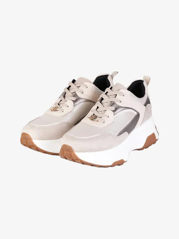 Queen Helena Zapatillas de mujer con cordones y plataforma.