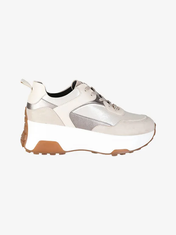 Queen Helena Zapatillas de mujer con cordones y plataforma.