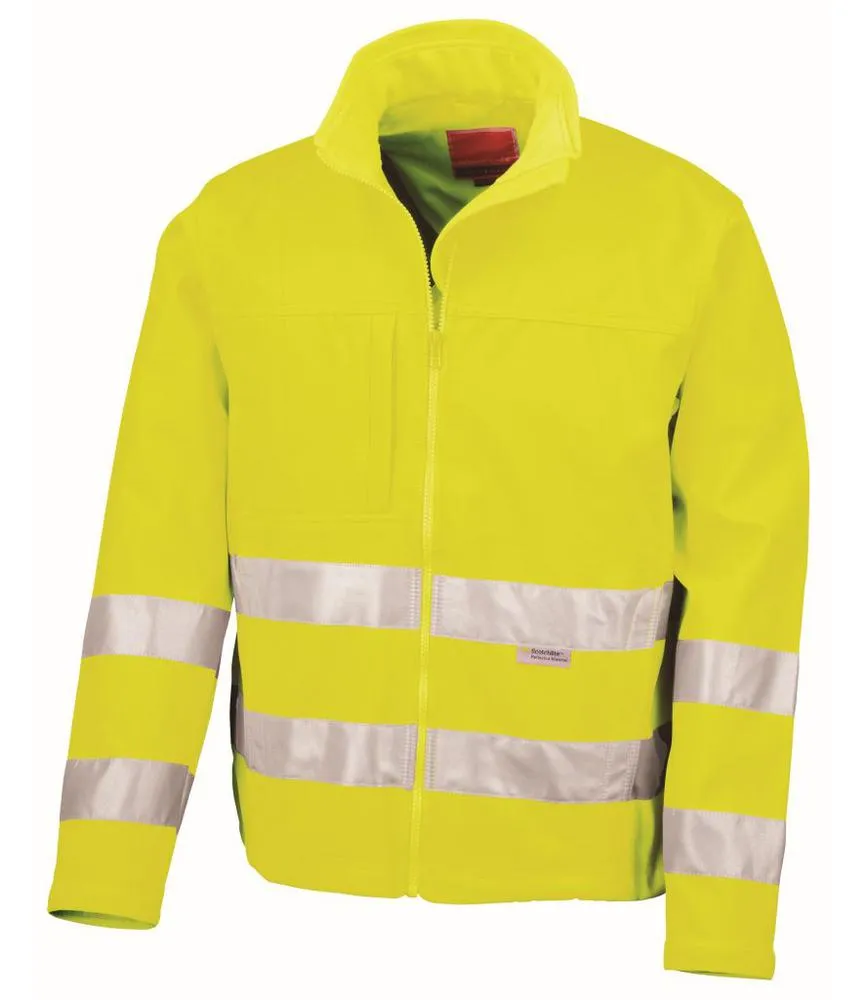 RESULT RS117  CHAQUETA DE PROTECCIóN HIVIS SOFT SHELL  FLUORESCENT YELLOW
