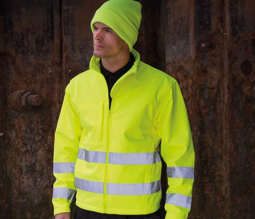 RESULT RS117  CHAQUETA DE PROTECCIóN HIVIS SOFT SHELL  FLUORESCENT YELLOW