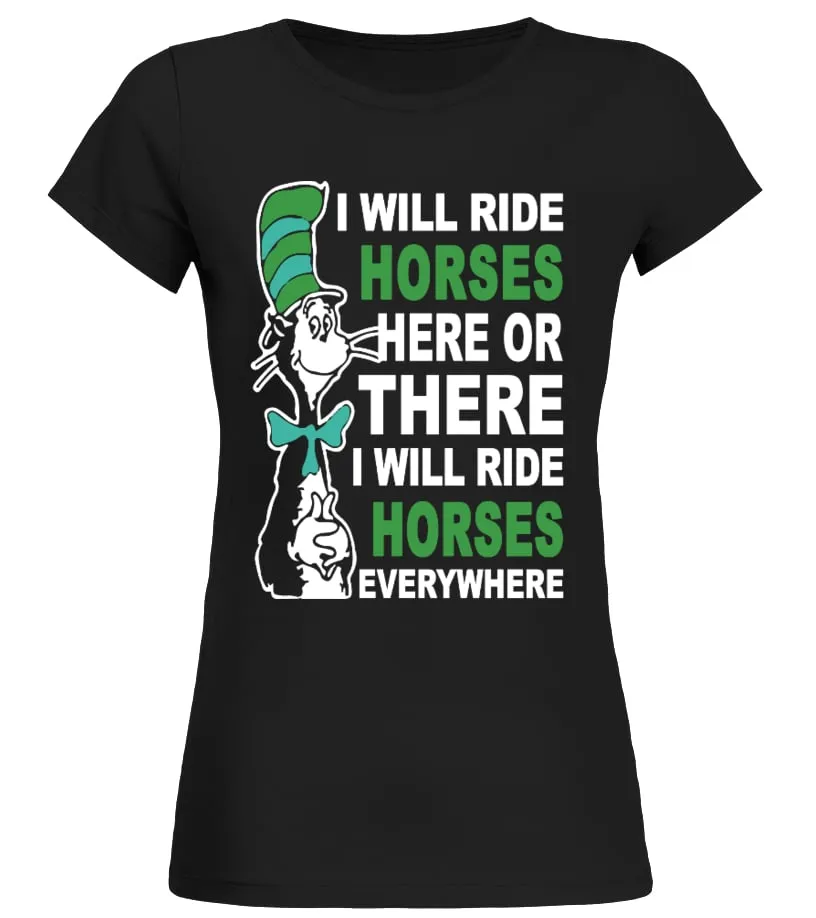 RIDE HORSES  LIMITED EDITION CAMISETA CUELLO REDONDO MUJER