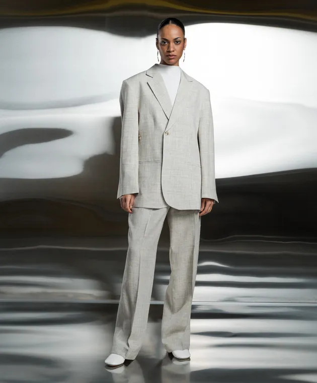 Rohe Gray pants with linen