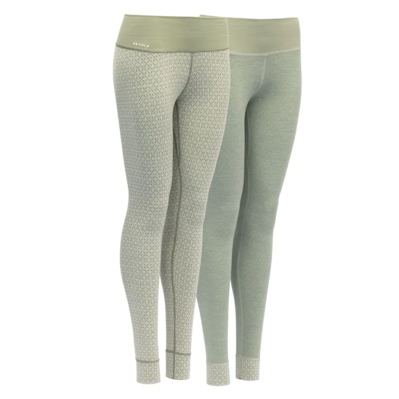 ropa interior técnica de mujer Devold KVITEGGA MERINO 230 LONGS (RAW WHITE)