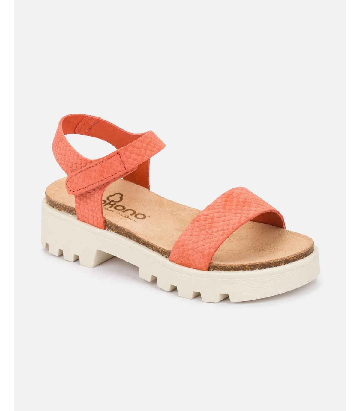 SANDALIA PLANA MANGO013 NARANJA