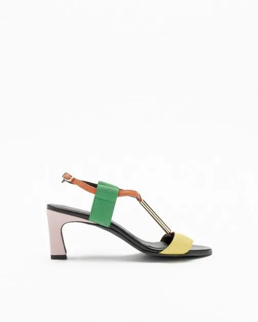 Sandalias de tacón alto Daniele Ancarani PUFF Amarillo