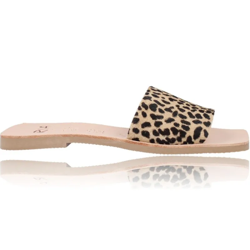 Sandalias Planas para Mujer de Ria Menorca 40402 Melbourne Leopardo